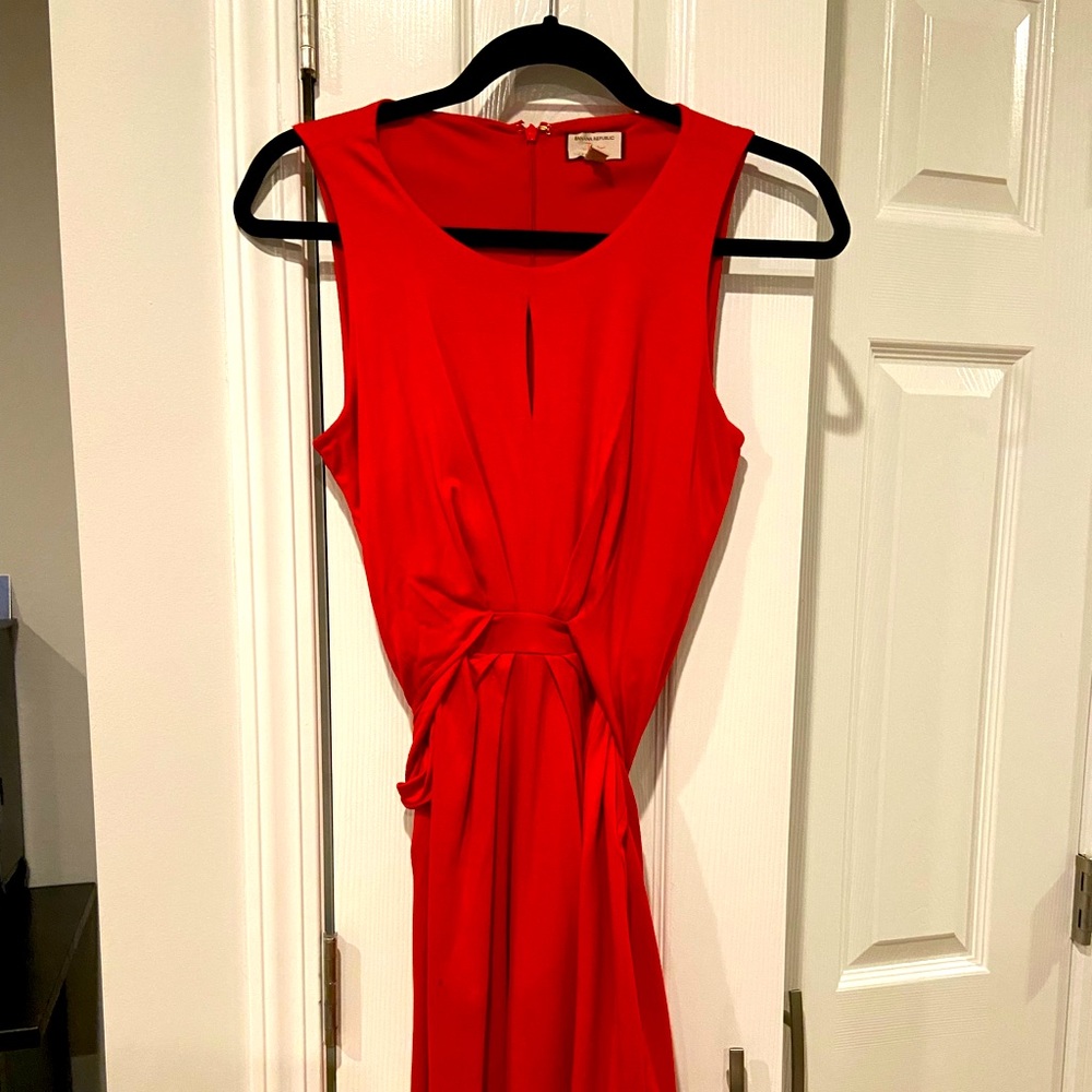 Banana Republic buttery soft cherry red knee length dress
